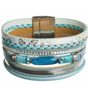 Blue Gem Magnetic Bracelet